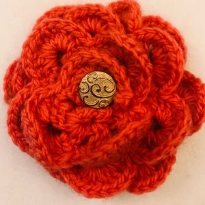 Knit Flower Brooch